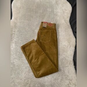 New Levi’s Straight Leg Y2K Style Corduroy Tan Pants‎ Size 29x30 NWT